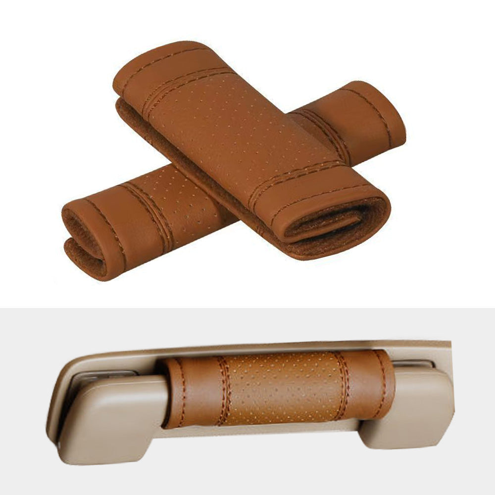 2pcs Faux Leather Door Handle Cover Suitable for Universal Car