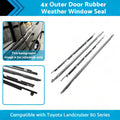Outer Door Rubber Weather Window Seal Suitable for Toyota Landcruiser 80 Series