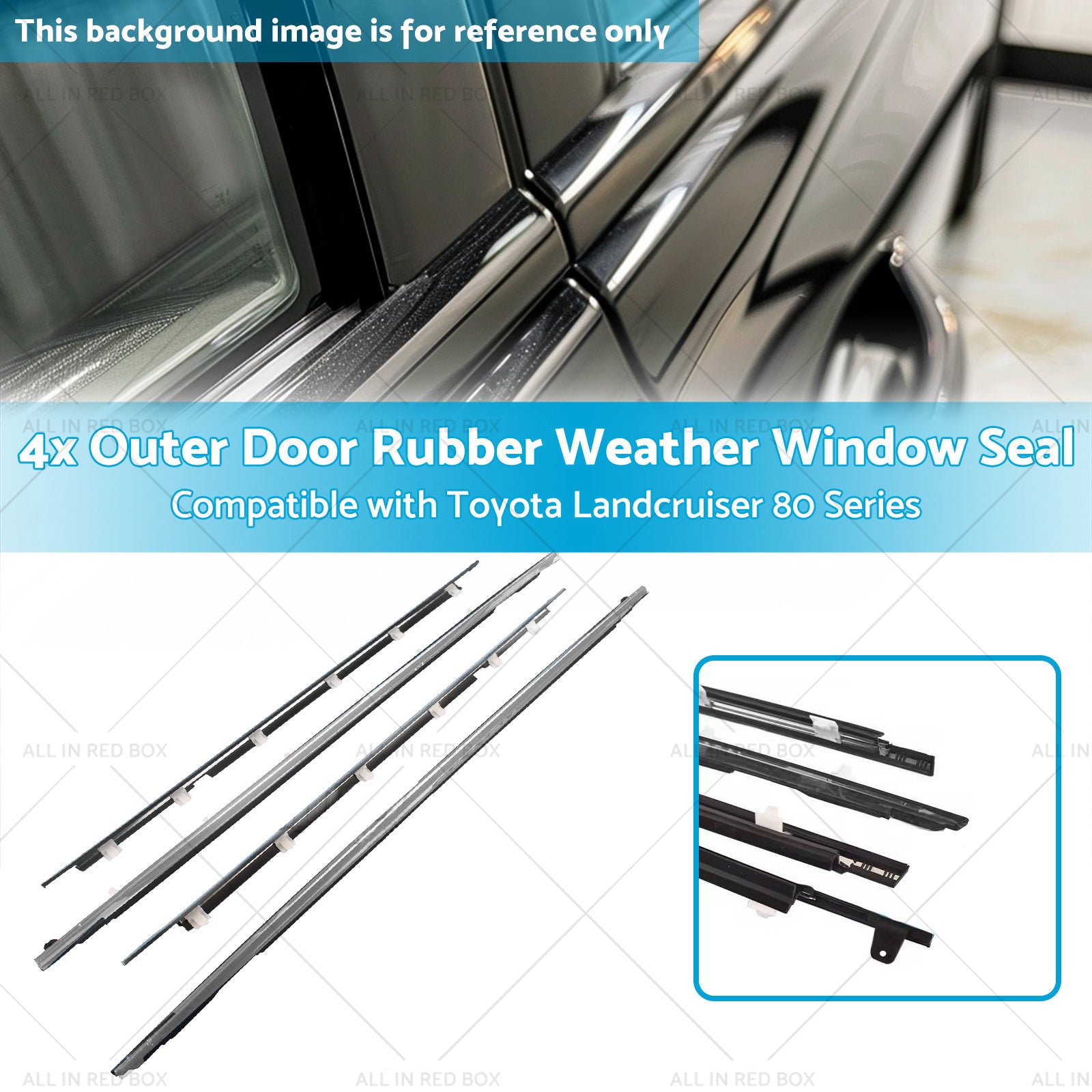 Outer Door Rubber Weather Window Seal Suitable for Toyota Landcruiser 80 Series