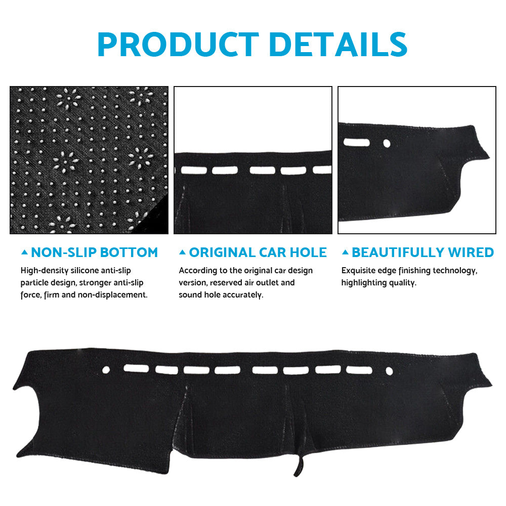 Non-Slip Dash Mat Suitable For Suzuki Jimny 2019-2022 Dashboard Cover Black