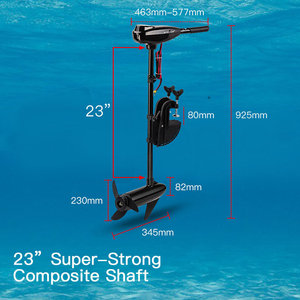NNEMB 90LBS Electric Trolling Motor Inflatable Boat Outboard Engine Fishing Marine