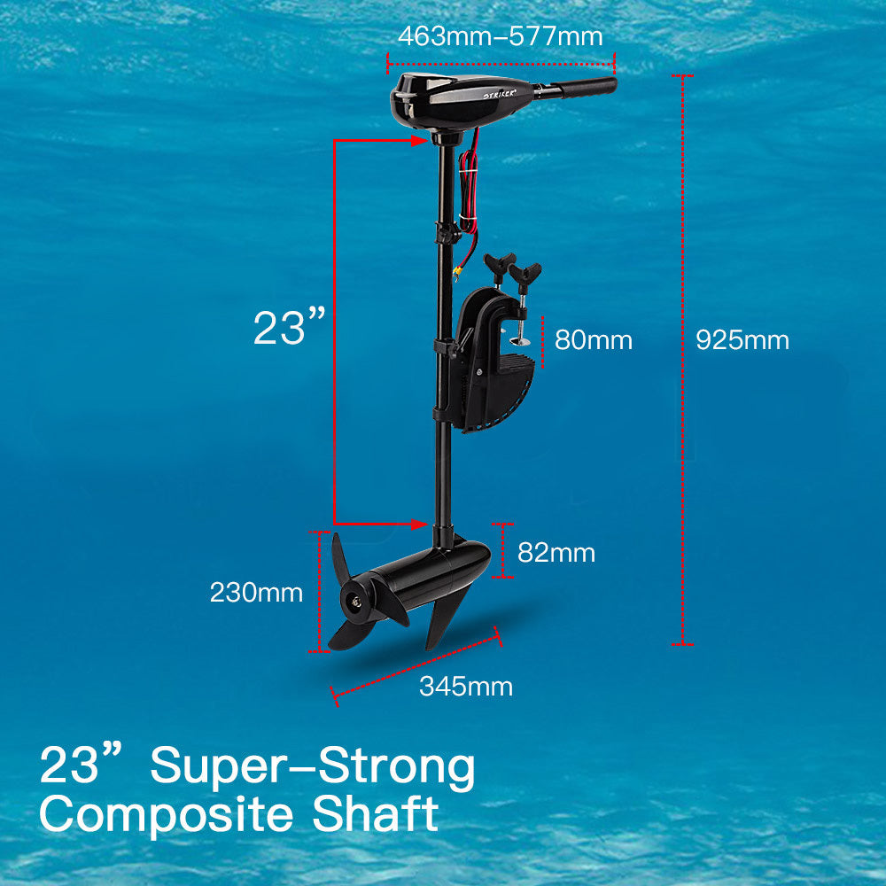 NNEMB 45 LBS Electric Trolling Motor Inflatable Boat Outboard Engine Fishing Marine